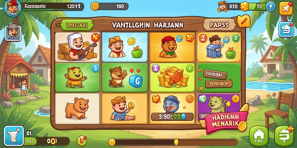 Menampilkan beragam mini game yang seru.