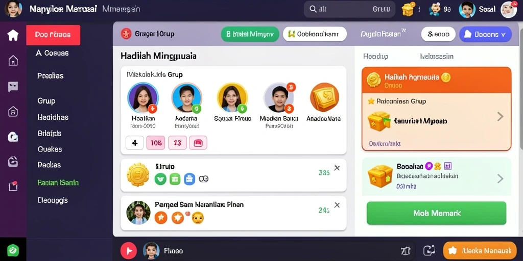 Tangkapan layar menunjukkan dunia petualangan yang penuh warna.