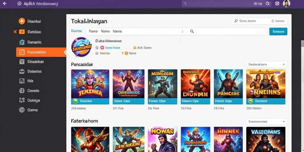 Tampilan awal game dengan karakter utama yang menawan.