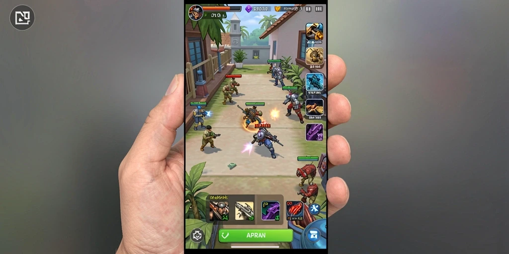 Screenshot menunjukkan karakter utama dalam aksi.