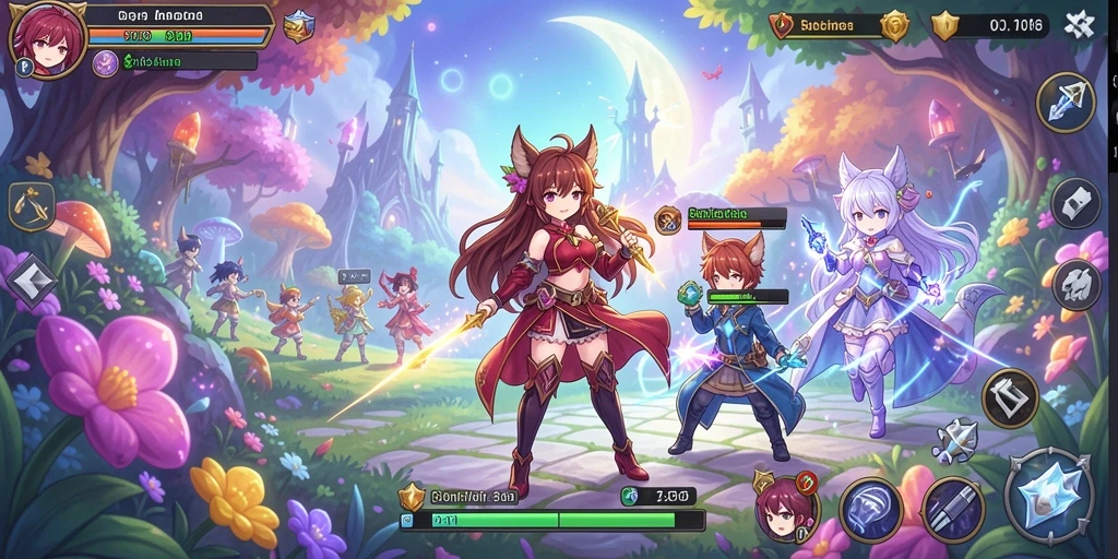 Screenshot menunjukkan karakter dengan desain unik.