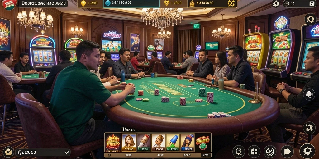 Tampilan karakter utama dalam game VM777 yang menarik.